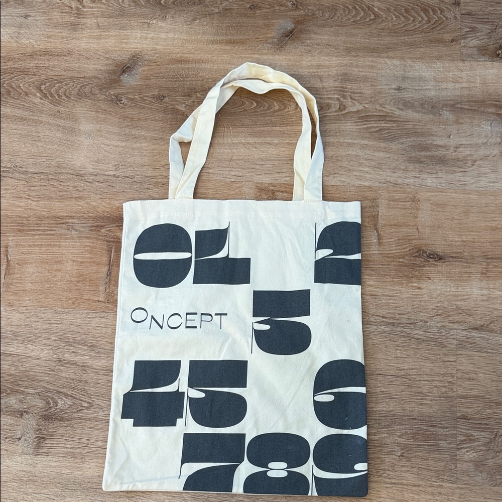 ONCEPT Cream and Black Tote Bag